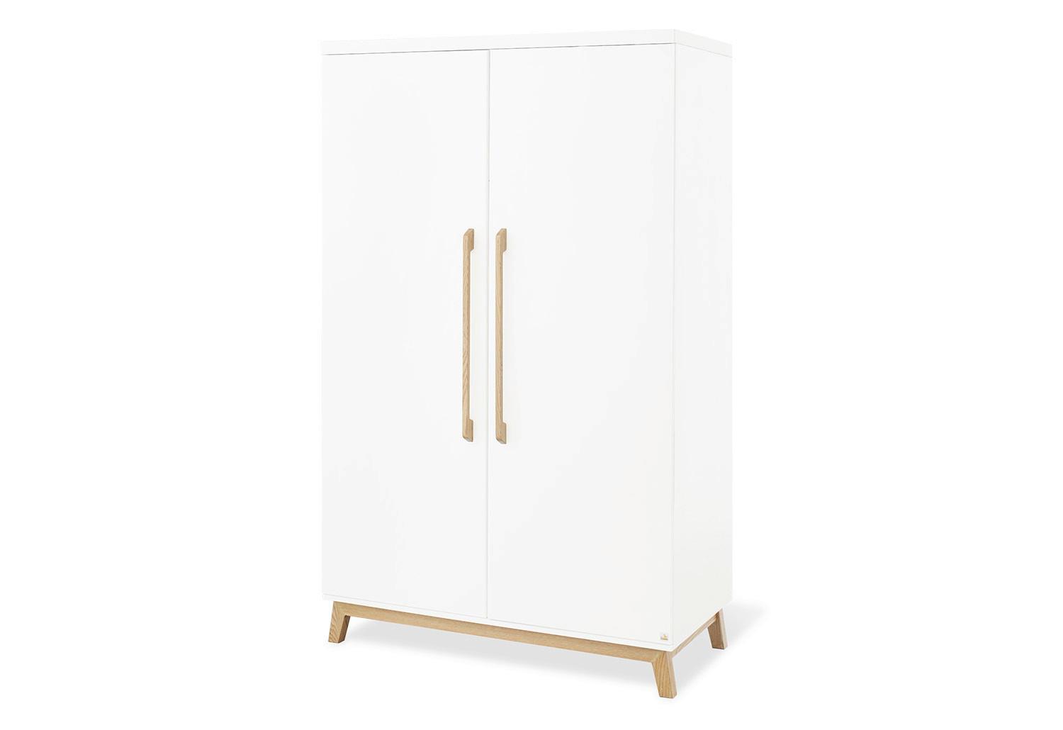 Babykleiderschrank Riva B: 116 cm Weiß - Weiß, Design, Holz/Holzwerkstoff (116/193/58cm) - Pinolino
