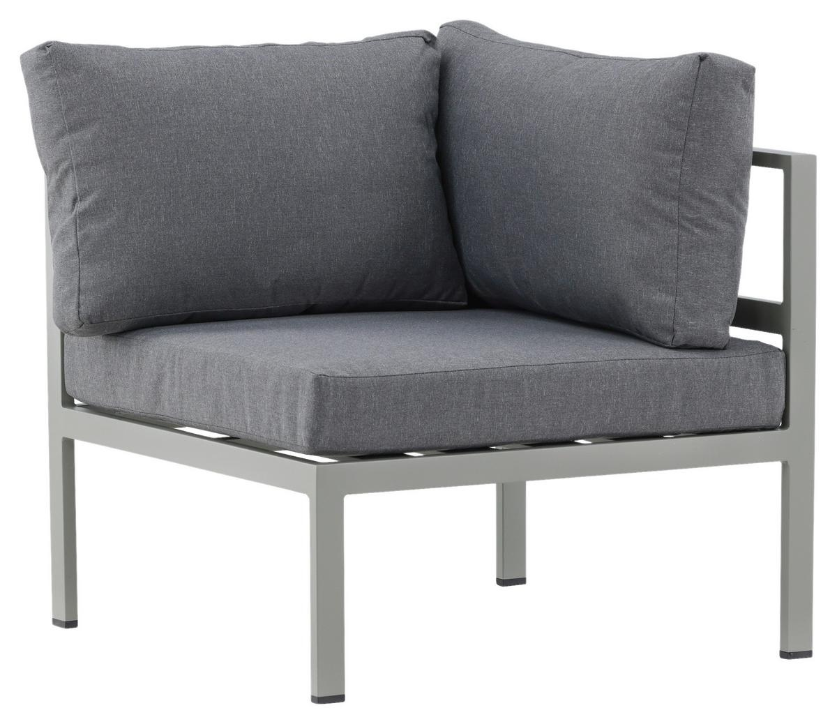 Loungeeckteil Copacabana - Pastellgrün/Grau, KONVENTIONELL, Metall (74/65/74cm) - Gardenson