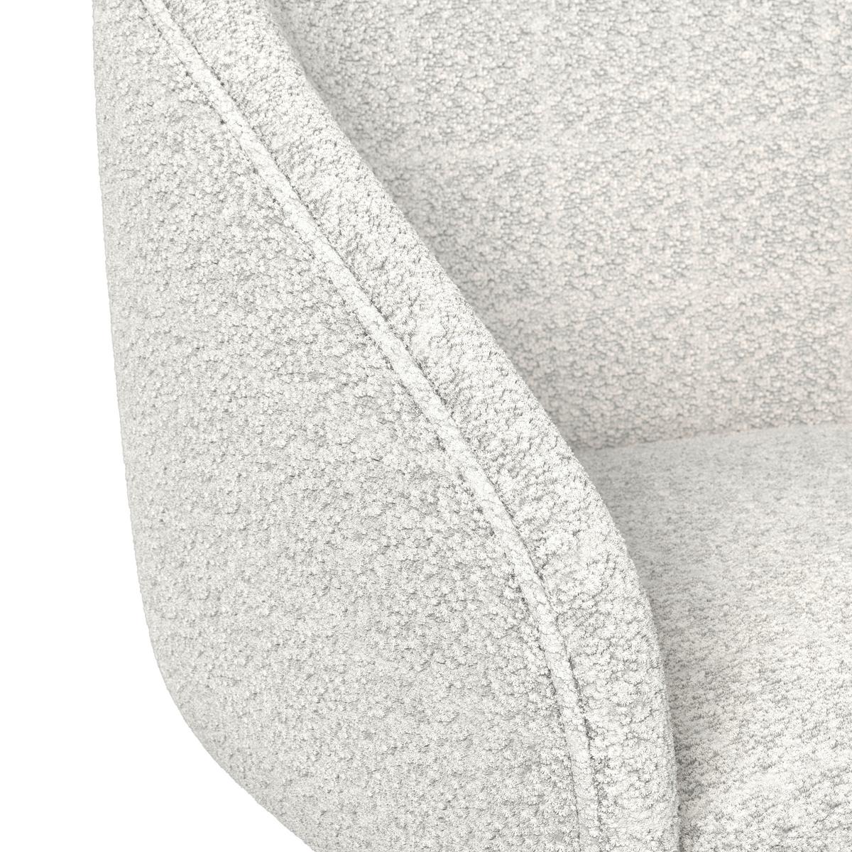 ŽIDLE S PODRUČKAMI MAIA - bílá, Moderní, kov/textil (60/84,5/59cm) - Bessagi Home