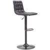 Barhocker Elias Schwarz höhenverstellbar, B: 42 cm - Schwarz, MODERN, Textil/Metall (42/109,5/52cm) - Livetastic