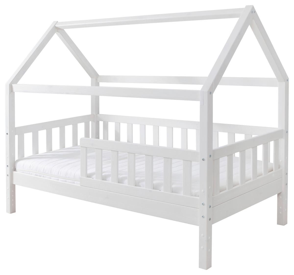 Hausbett Kay - Weiß, MODERN, Holz/Textil (80/160cm) - MID.YOU