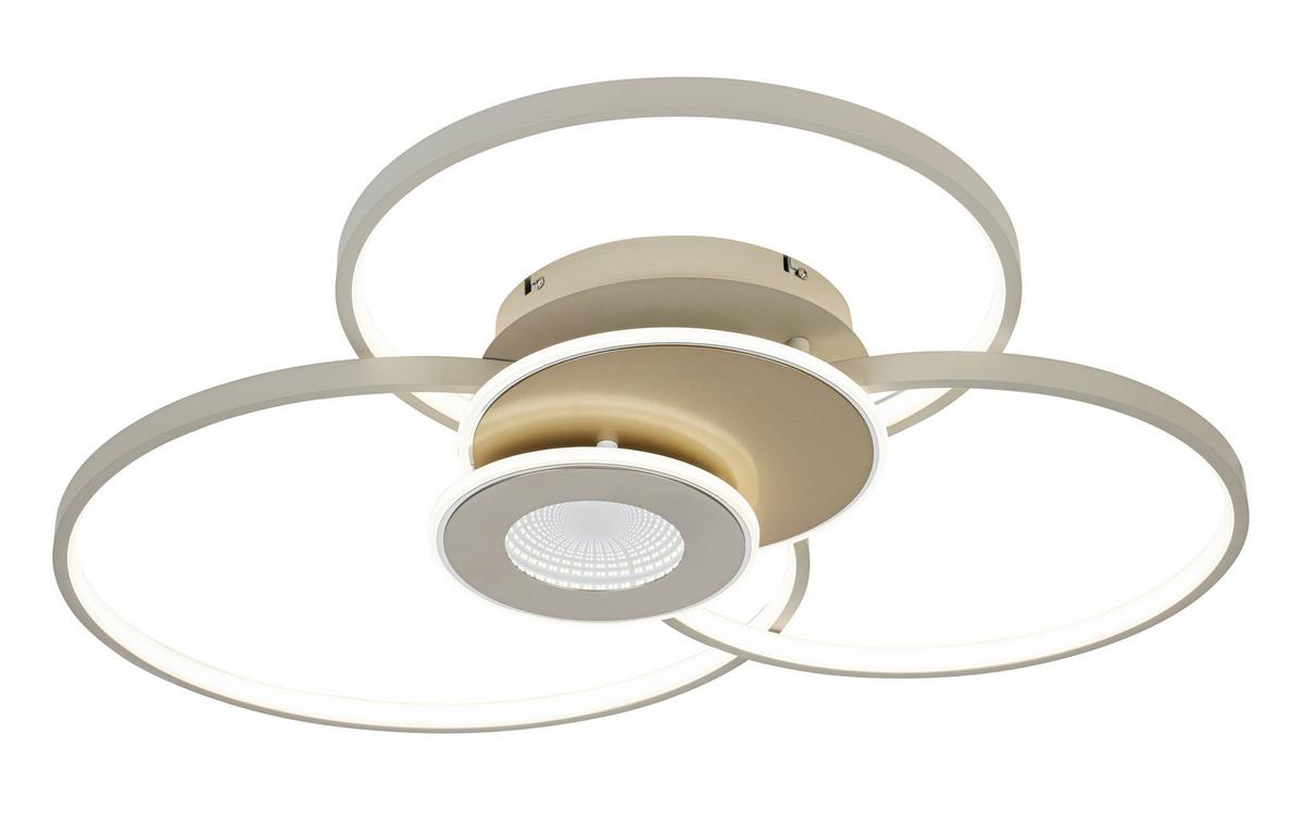 STROPNÍ LED SVÍTIDLO SEHR - pískové barvy/šampaňská, Moderní, kov/plast (74/77/11cm) - Mömax