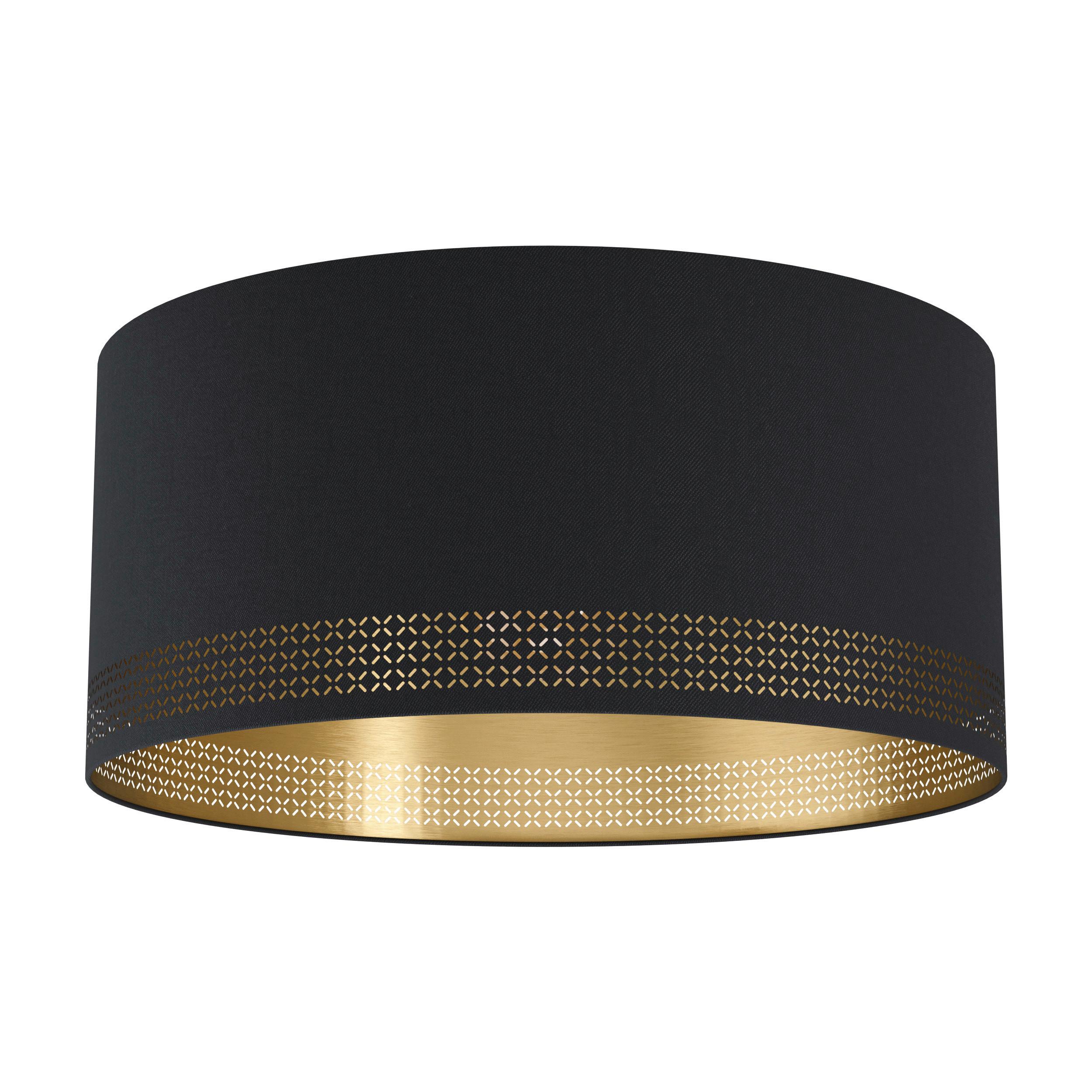 Deckenleuchte ESTEPERRA aus Textil in Schwarz/Gold