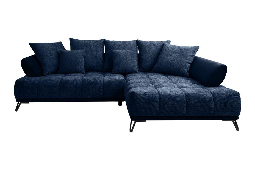 LARGO, pravá, tmavomodrá, potreba šírky dverí 90 cm - čierna/tmavomodrá, Modern, kov/textil (262/184cm)