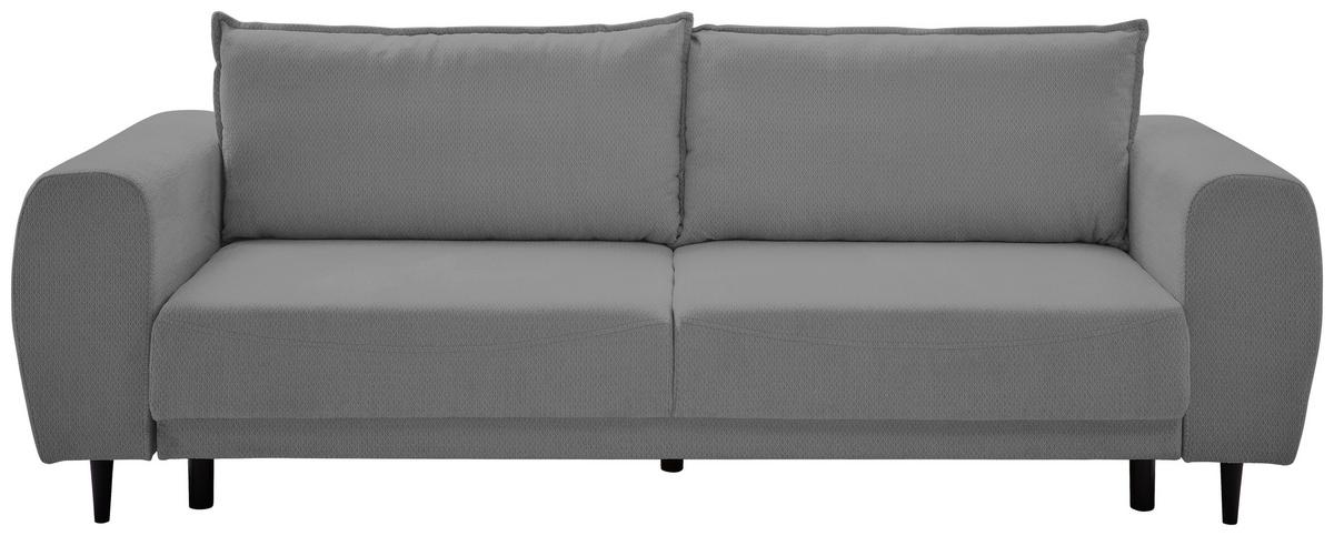 3-sitzer-sofa Mit Schlaffunktion Siena B: 245 Cm - Dunkelgrau/Schwarz, KONVENTIONELL, Textil (245/85/92cm) - Livetastic