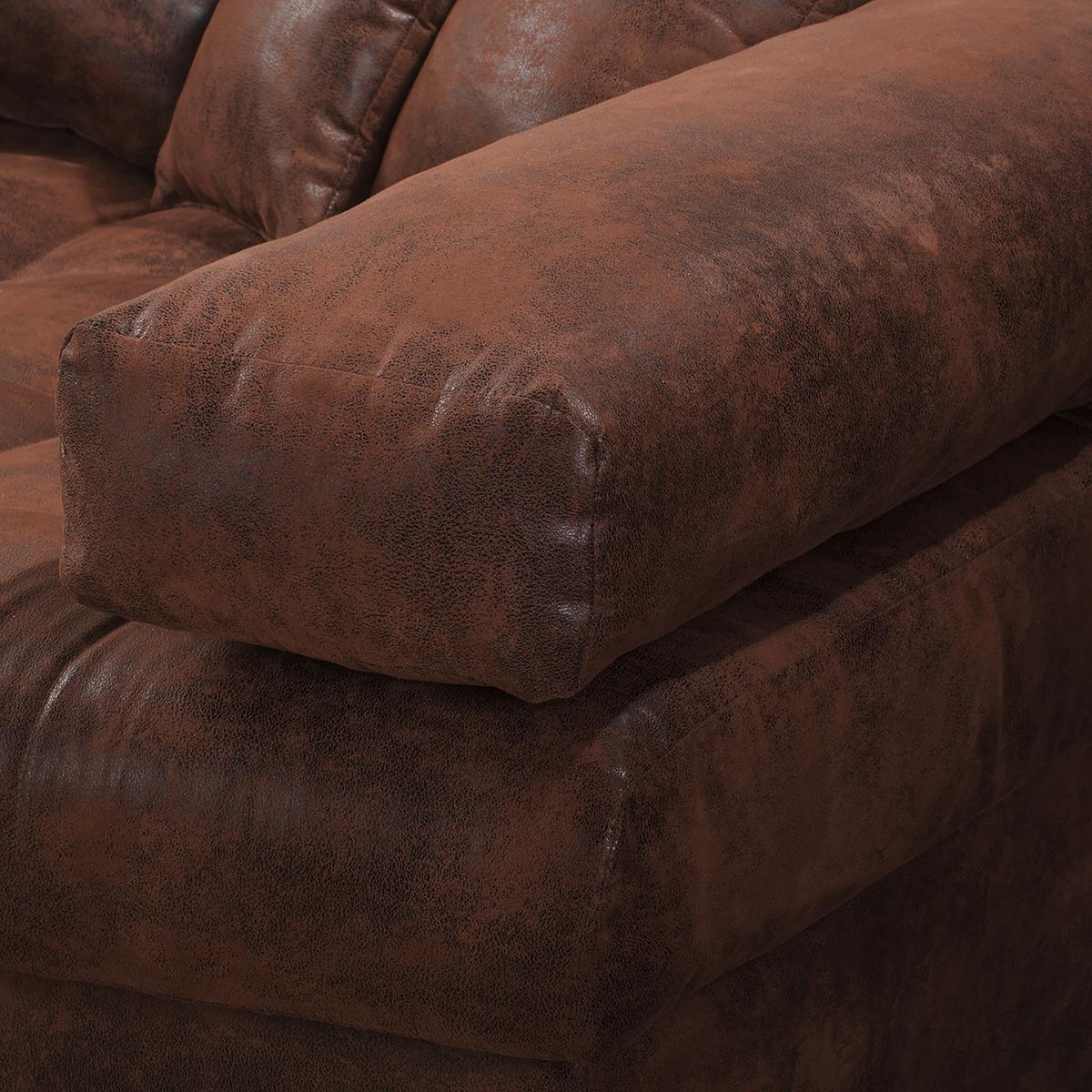 Bigsofa Naomi Dunkelbraun B: 284 Cm - Dunkelbraun/Schwarz, Design, Textil (284/94/148cm) - Livetastic