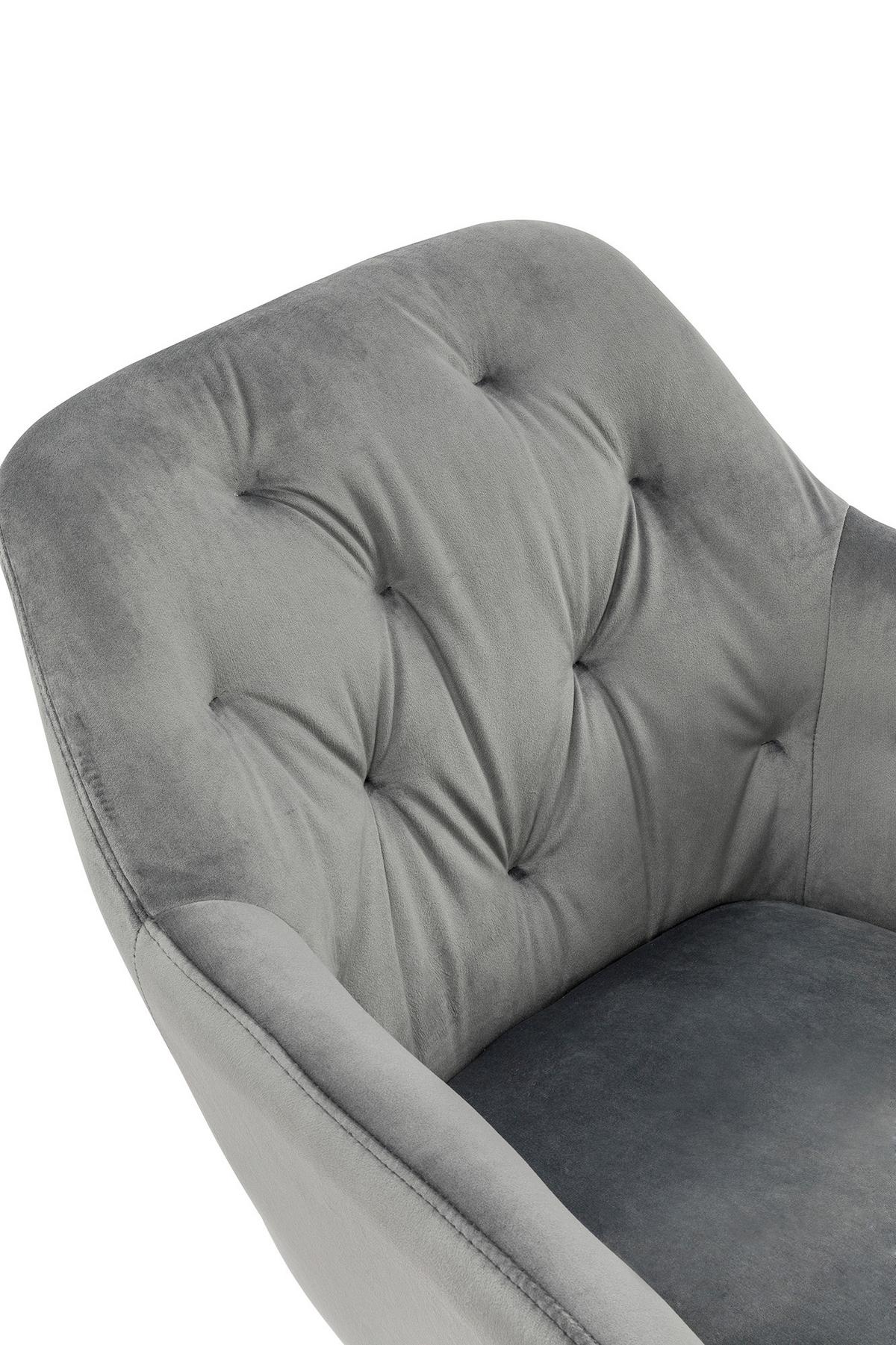 Armlehnstuhl Grau B: 61 Cm - Schwarz/Grau, MODERN, Textil/Metall (61/85/45cm) - Livetastic