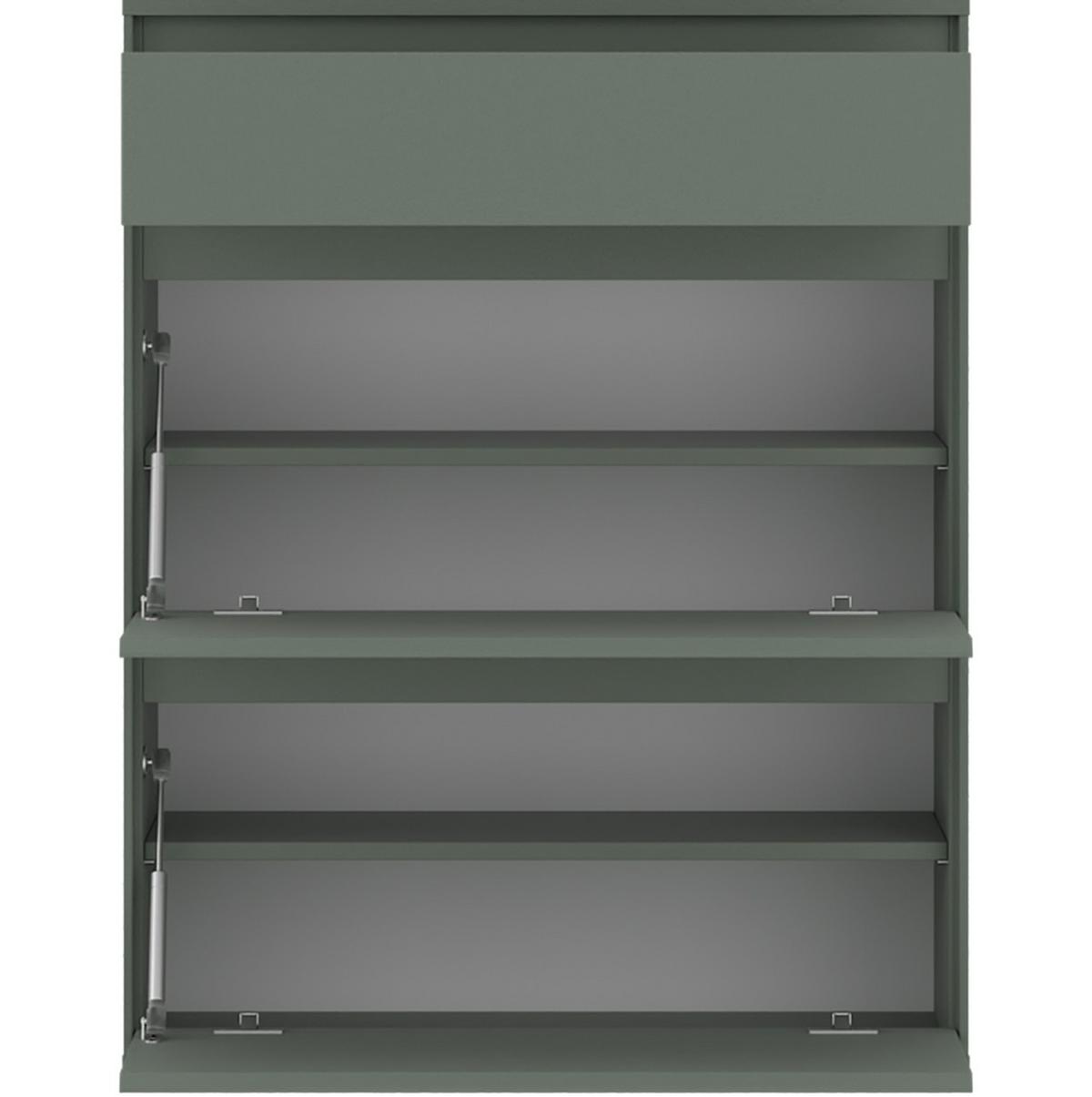 Schuhschrank Zapato Salbeigrün B: 75cm - Salbeigrün, Design, Holzwerkstoff (75/96,8/35,3cm) - Livetastic
