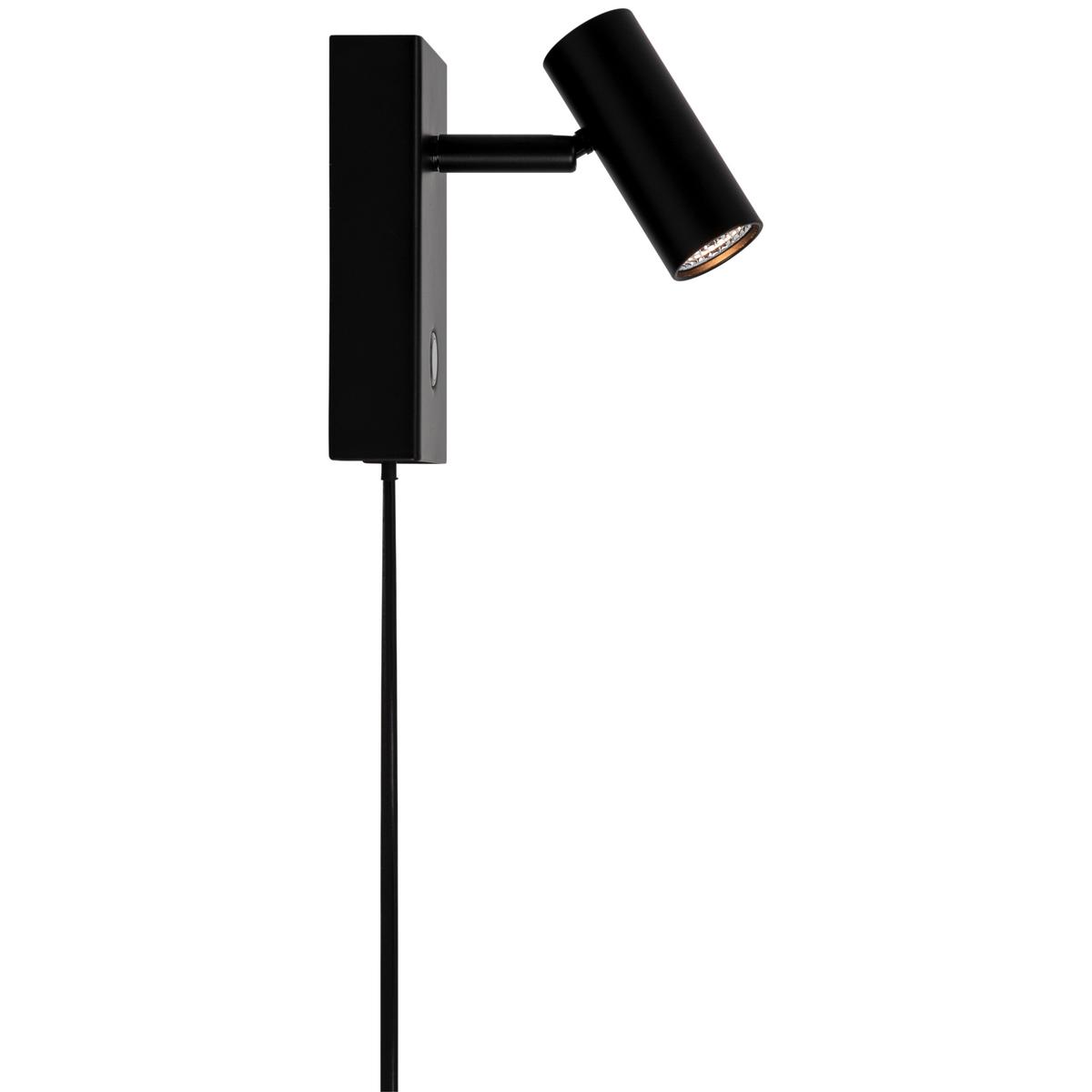 Wandleuchte Omari Schwarz B: 7 cm - Schwarz, Design, Metall (7/12/12cm) - Nordlux