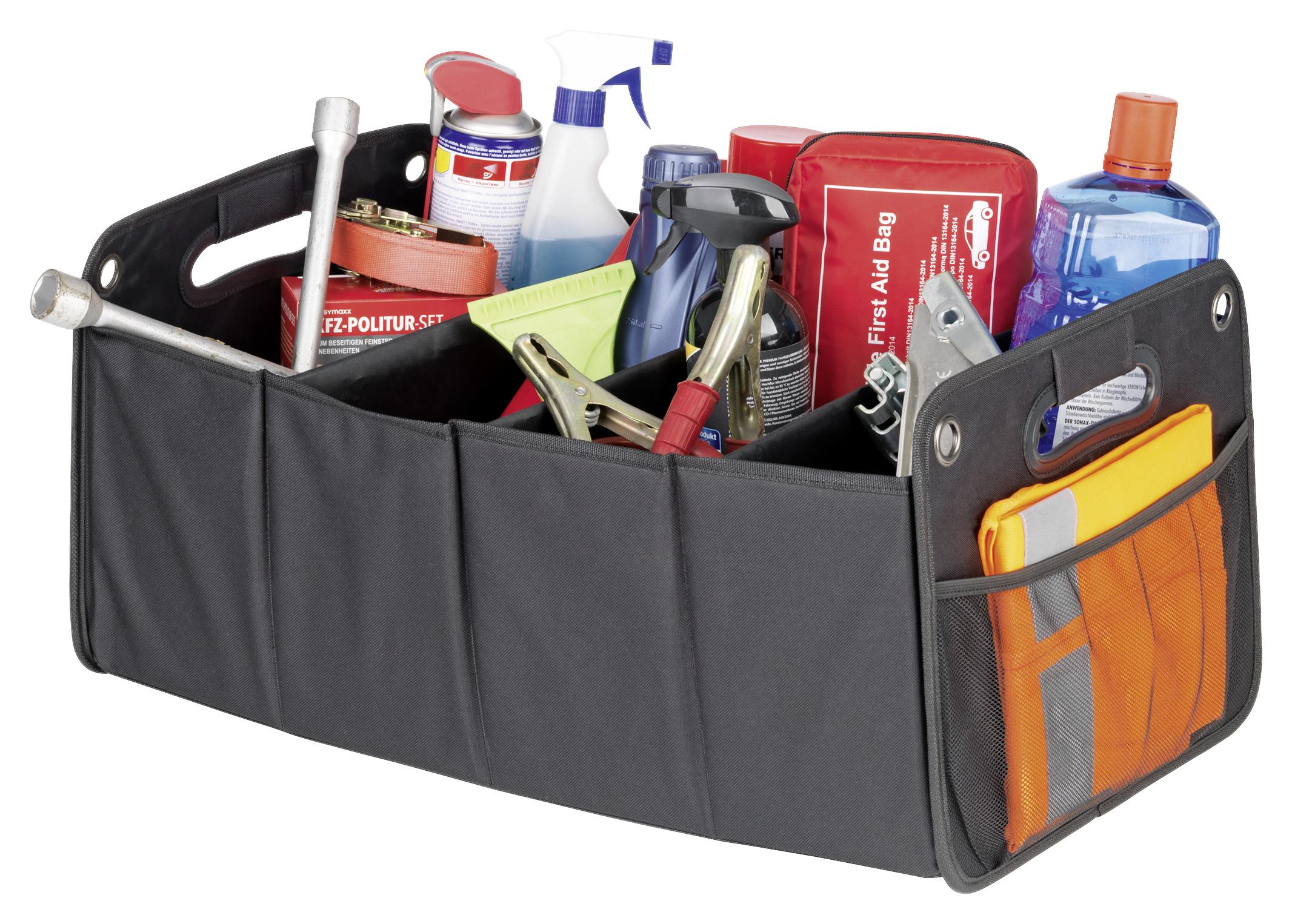 Aufbewahrungsbox Easymaxx für Kofferraum Oxford 60 L Faltbar - Schwarz, Basics, Karton/Kunststoff (35/60/29cm) - TV - Unser Original