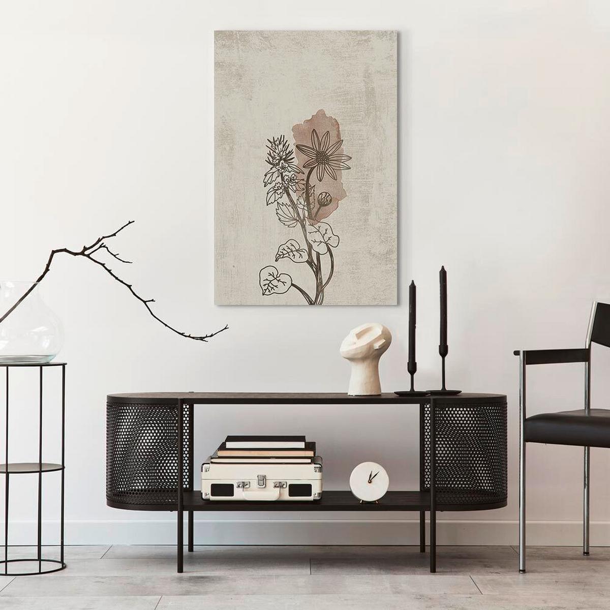 Leinwandbild Nature Grau Beige B: 40 cm - Beige/Grau, Basics, Holzwerkstoff/Textil (40/60/1,2cm) - artgeist