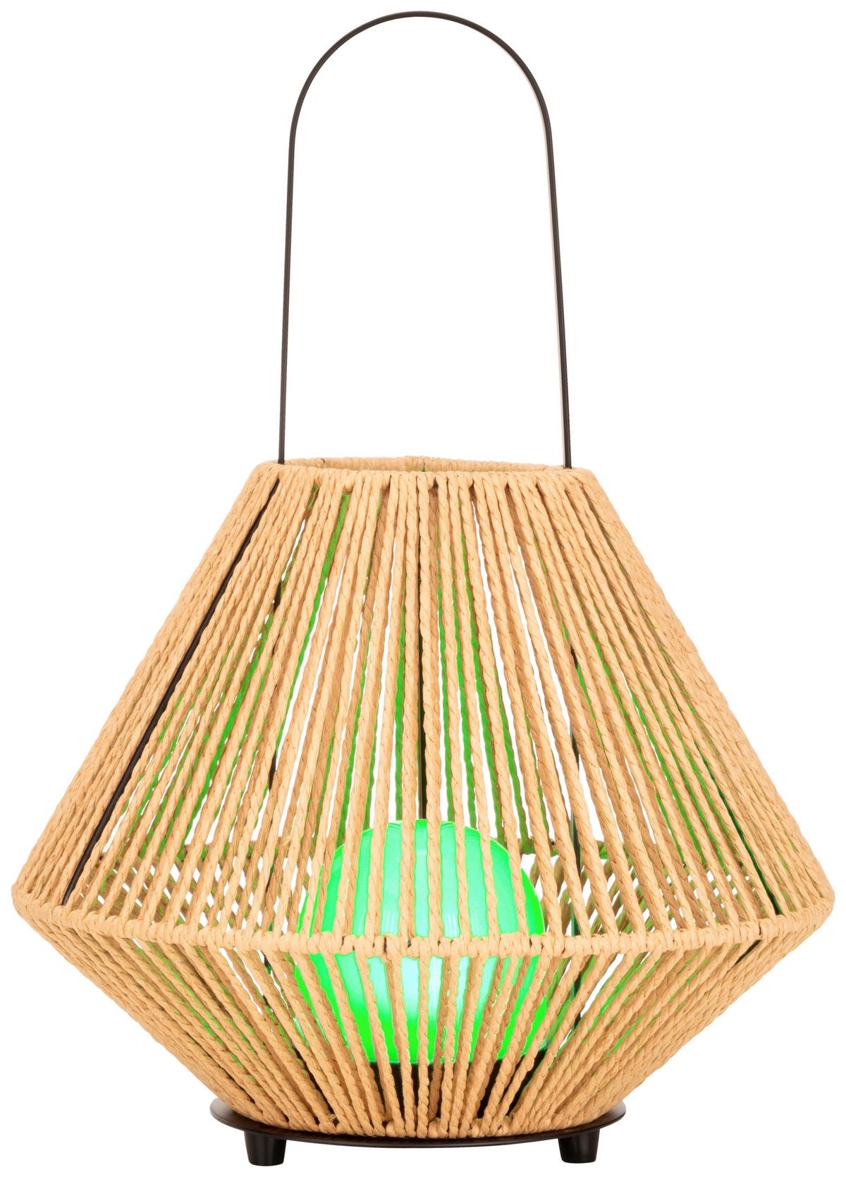 VONKAJŠIE LED SVIETIDLO NEWI - hnedá, Modern, kov/prírodné materiály (24/30cm) - Modern Living