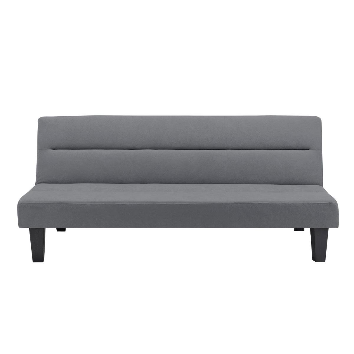 Schlafsofa Kebo, Anthrazit B: 175 Cm - Anthrazit/Schwarz, Design, Textil/Metall (175/73/81cm) - MID.YOU
