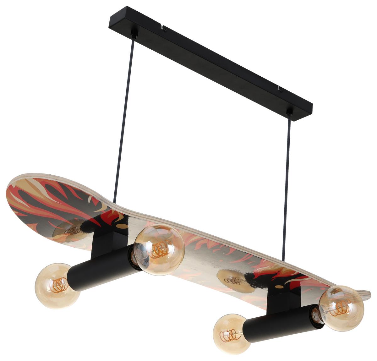 Hängeleuchte Sketi - Schwarz, MODERN, Metall (78/20,5/120cm)