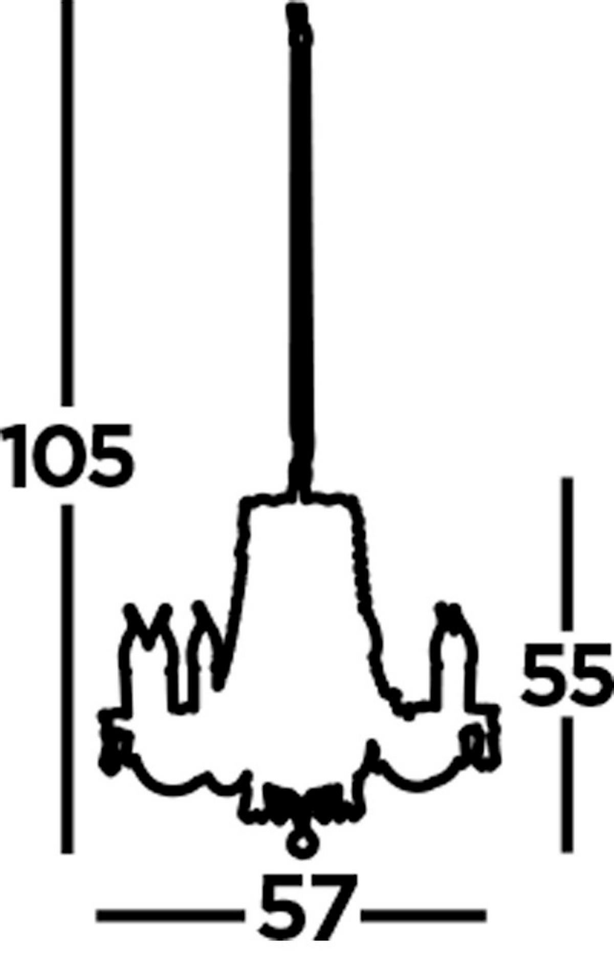 Kronleuchter Hale 218-8 - Klar/Chromfarben, Design, Glas/Metall (57/57/54.5cm)