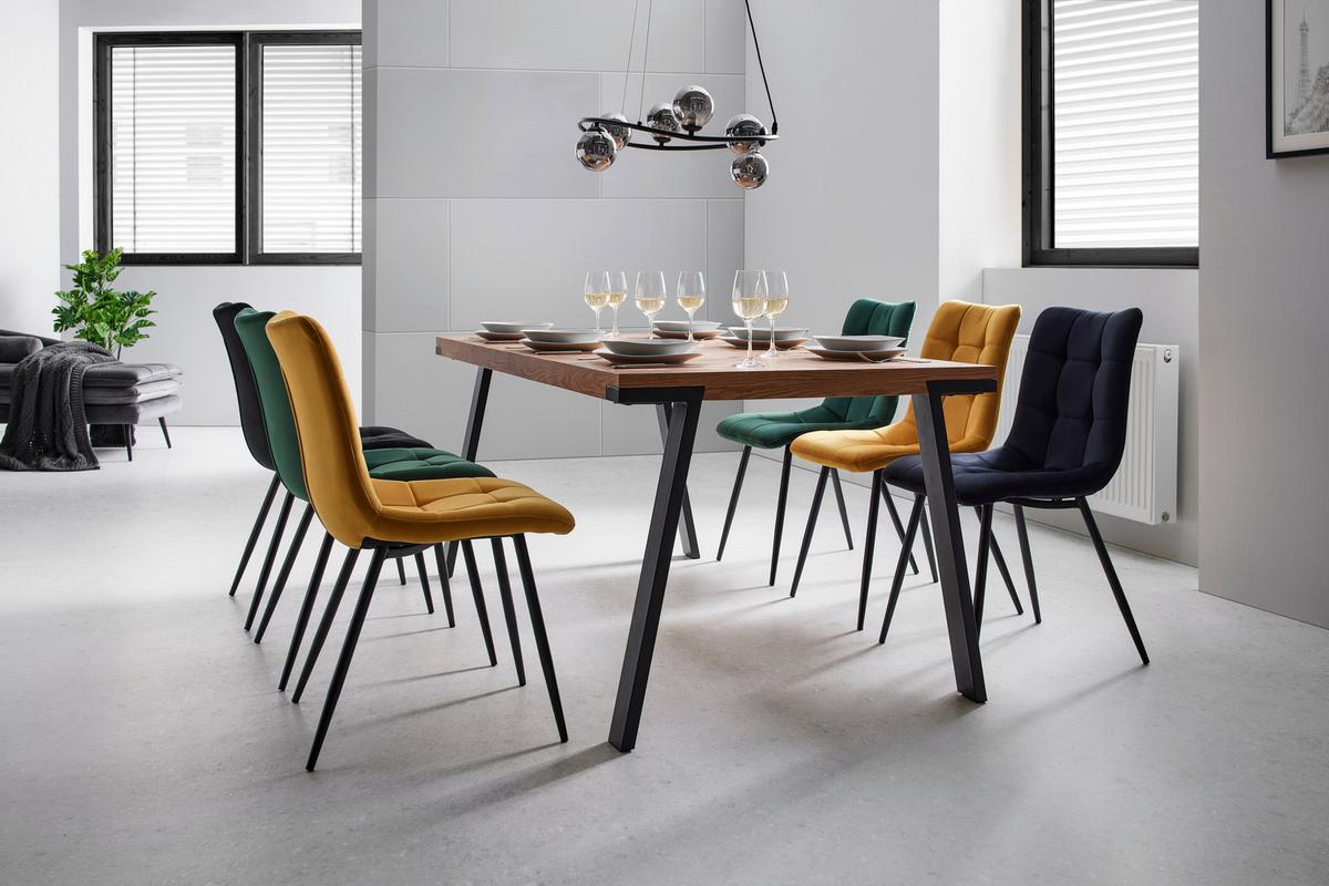 Elegantní židle SURI černá - černá, Moderní, kov/dřevo (46/87/59cm) - Bessagi Home