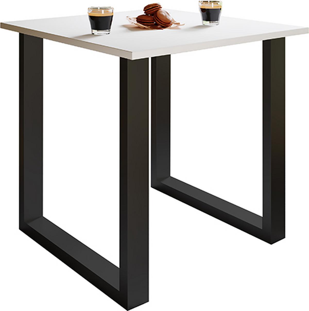 Esstisch Xona 80x50 Cm Schwarz/weiß - Schwarz/Weiß, Basics, Holzwerkstoff/Metall (80/50/76cm) - MID.YOU