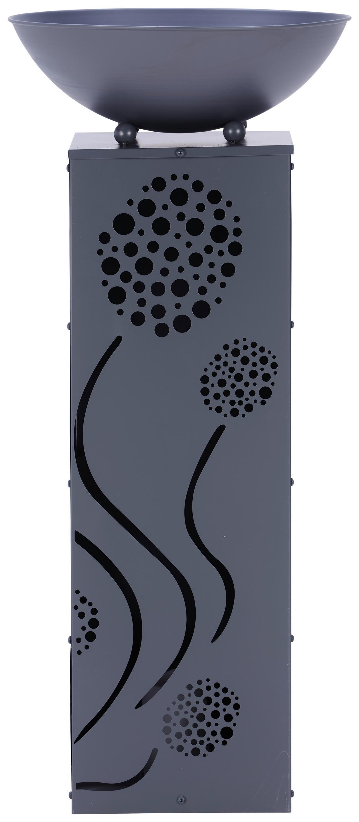 Led Dekosäule Mit Schale Pusteblume H: 87 Cm - Grau, Basics, Metall (38/38/87cm)