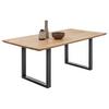 Esstisch Mit Echtholz-platte Bennet 200x100cm Eiche/schwarz - Eichefarben/Schwarz, Basics, Holz/Metall (200/100/74cm) - MID.YOU