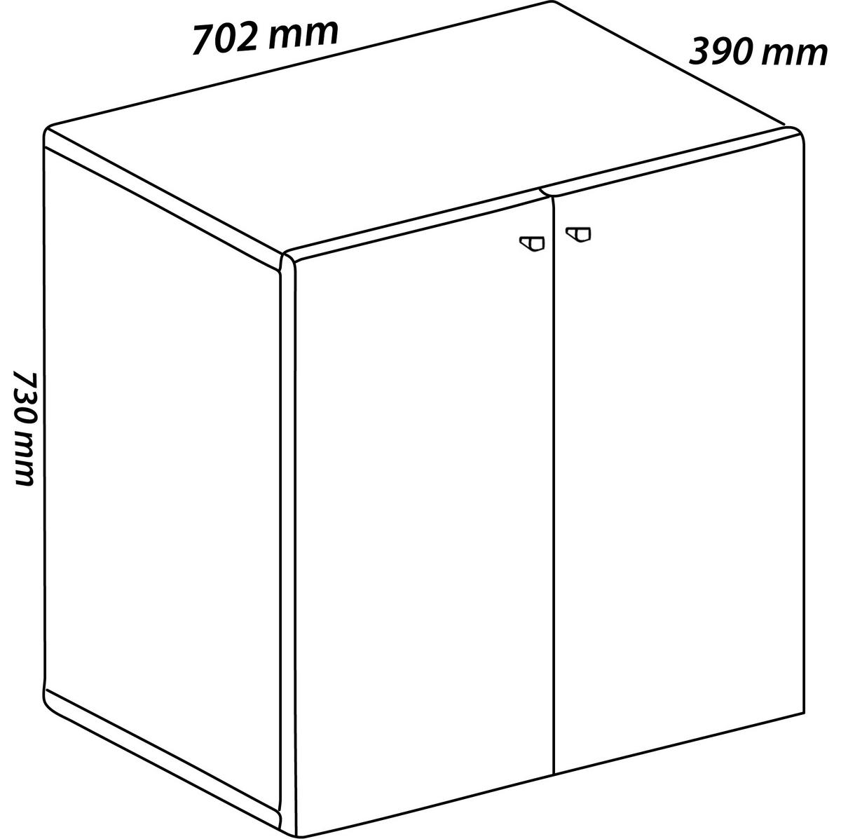 Regal Lona Anthrazit/Eiche Dekor B: 70cm - Honigeiche/Anthrazit, Design, Holzwerkstoff (70/74/37cm) - MID.YOU