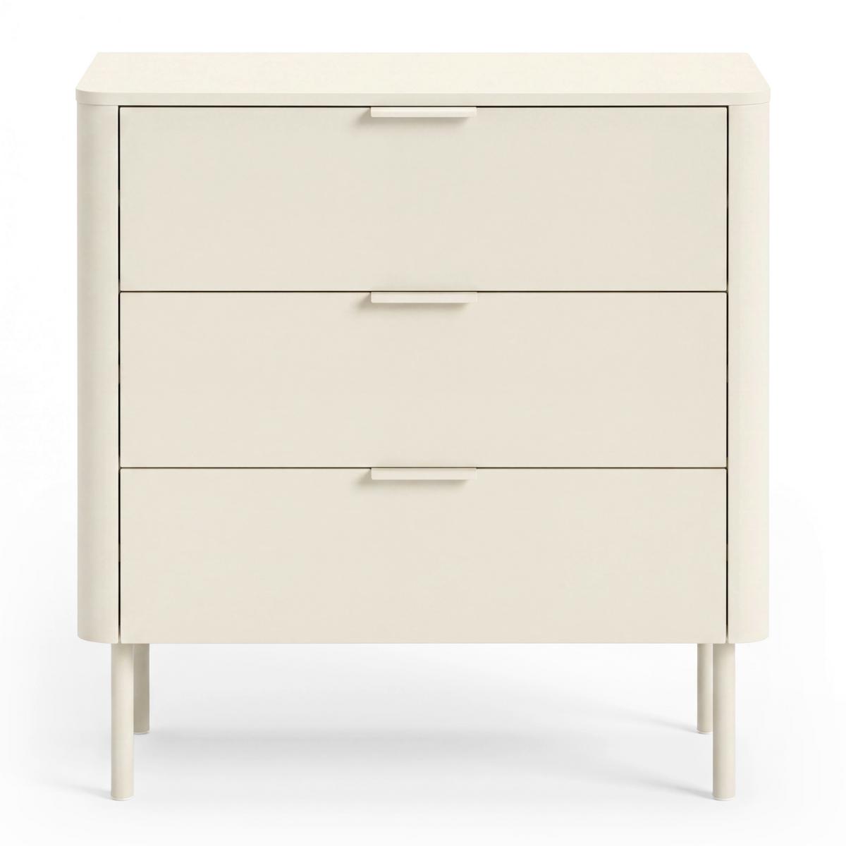 Komoda v kašmírovej farbe MDF/Práškovaný kov - kašmírová, Modern, kov/kompozitné drevo (80/85/40cm) - Bessagi Home