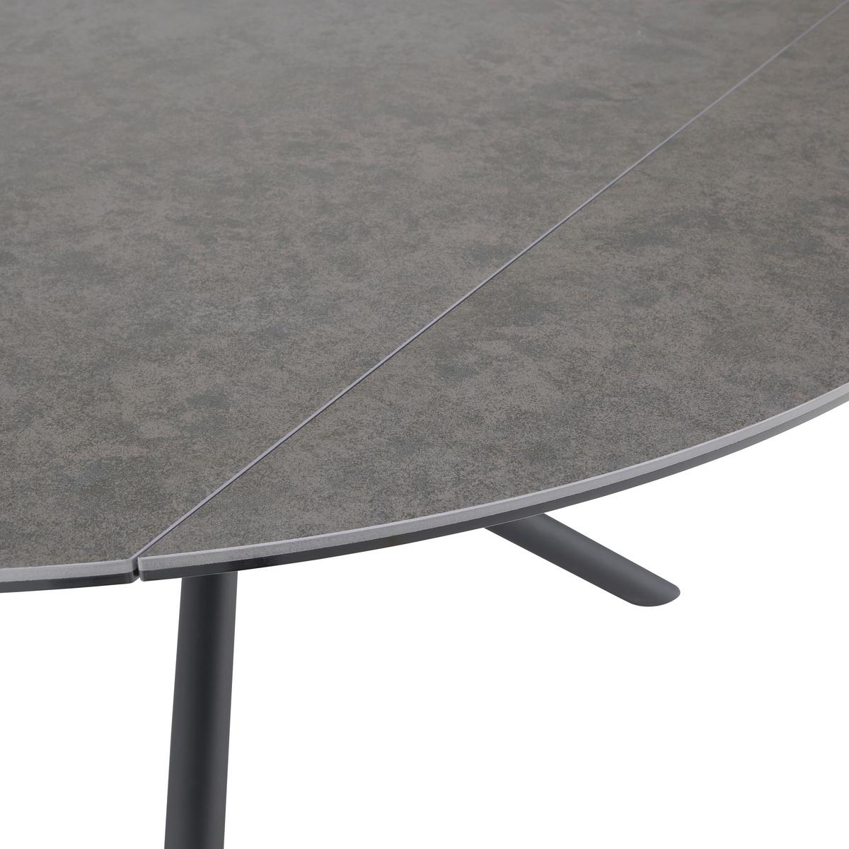 Esstisch Tiana - Anthrazit/Schwarz, LIFESTYLE, Glas/Keramik (90-140/76/140cm) - MID.YOU