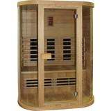 Infrarot Wärmekabine Nordic Comfort B/H/T: 152/195/112cm - Naturfarben, KONVENTIONELL, Glas/Holz (152/195/112cm)