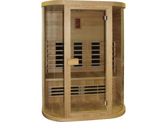 Infrarot Wärmekabine Nordic Comfort B/H/T: 152/195/112cm - Naturfarben, KONVENTIONELL, Glas/Holz (152/195/112cm)