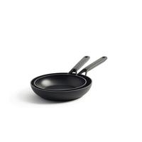 Pfannenset 2-teilig. schwarz, 24 + 28 cm - Schwarz, Basics, Kunststoff/Metall (24 // 28cm) - KitchenAid