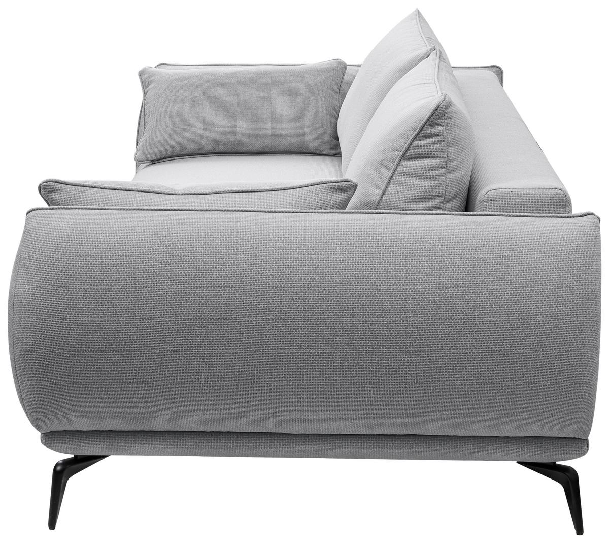 3-Sitzer-Sofa Cavo, Grau B: 249 cm - Creme/Schwarz, MODERN, Textil (249/86/118cm) - MID.YOU