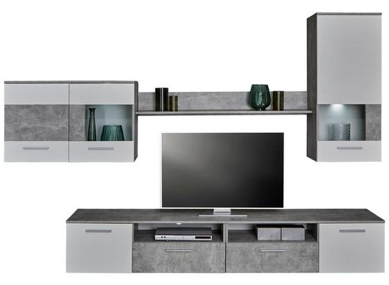 Wohnwand Monza - Hellgrau/Schwarz, MODERN, Glas/Holzwerkstoff (290/197/36-43cm) Wohnwand Monza - Hellgrau/Schwarz, MODERN, Glas/Holzwerkstoff (290/197/36-43cm)
