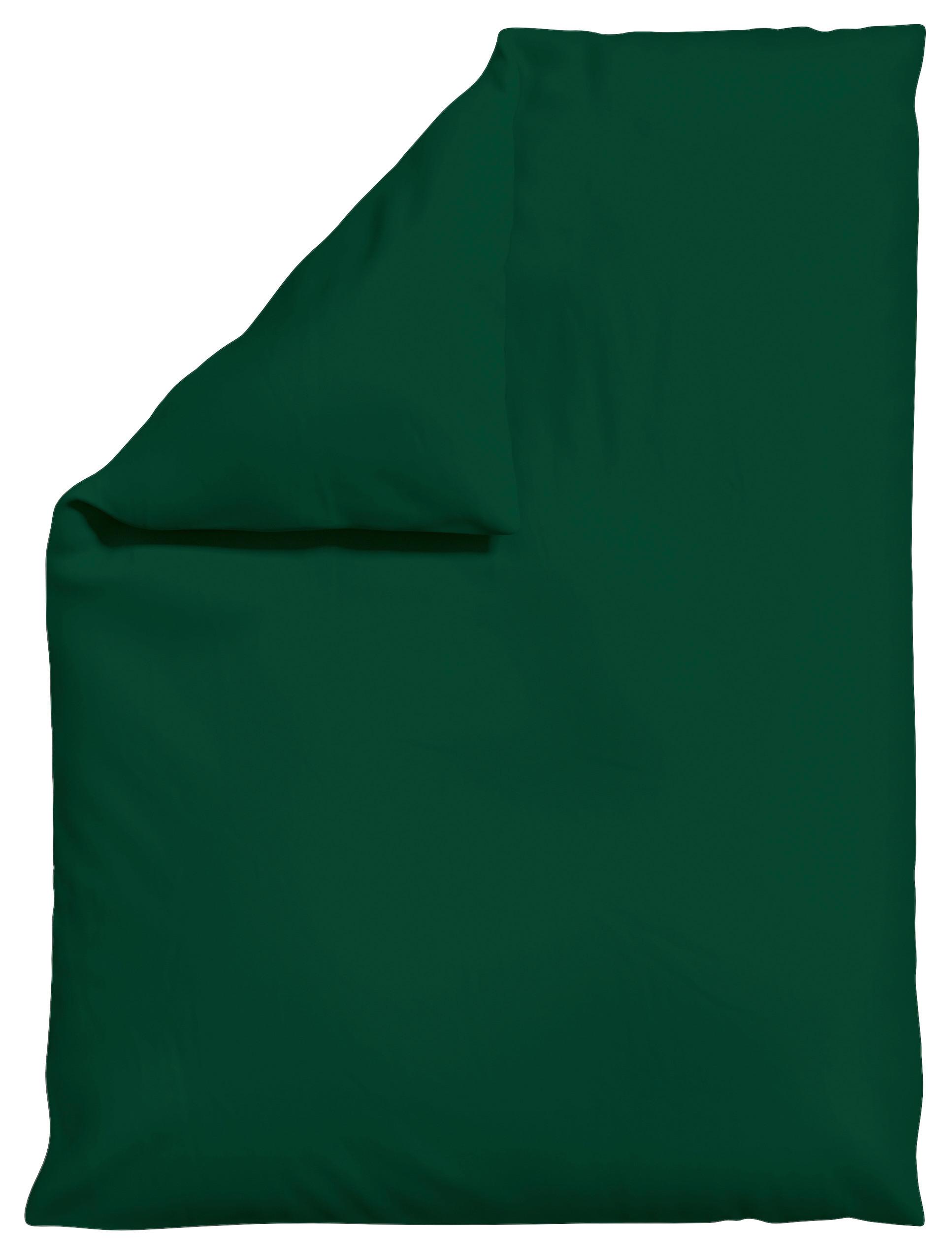 BETTDECKENBEZUG KNITTED JERSEY - Dunkelgrün, Basics, Textil (155/220cm) - Schlafgut