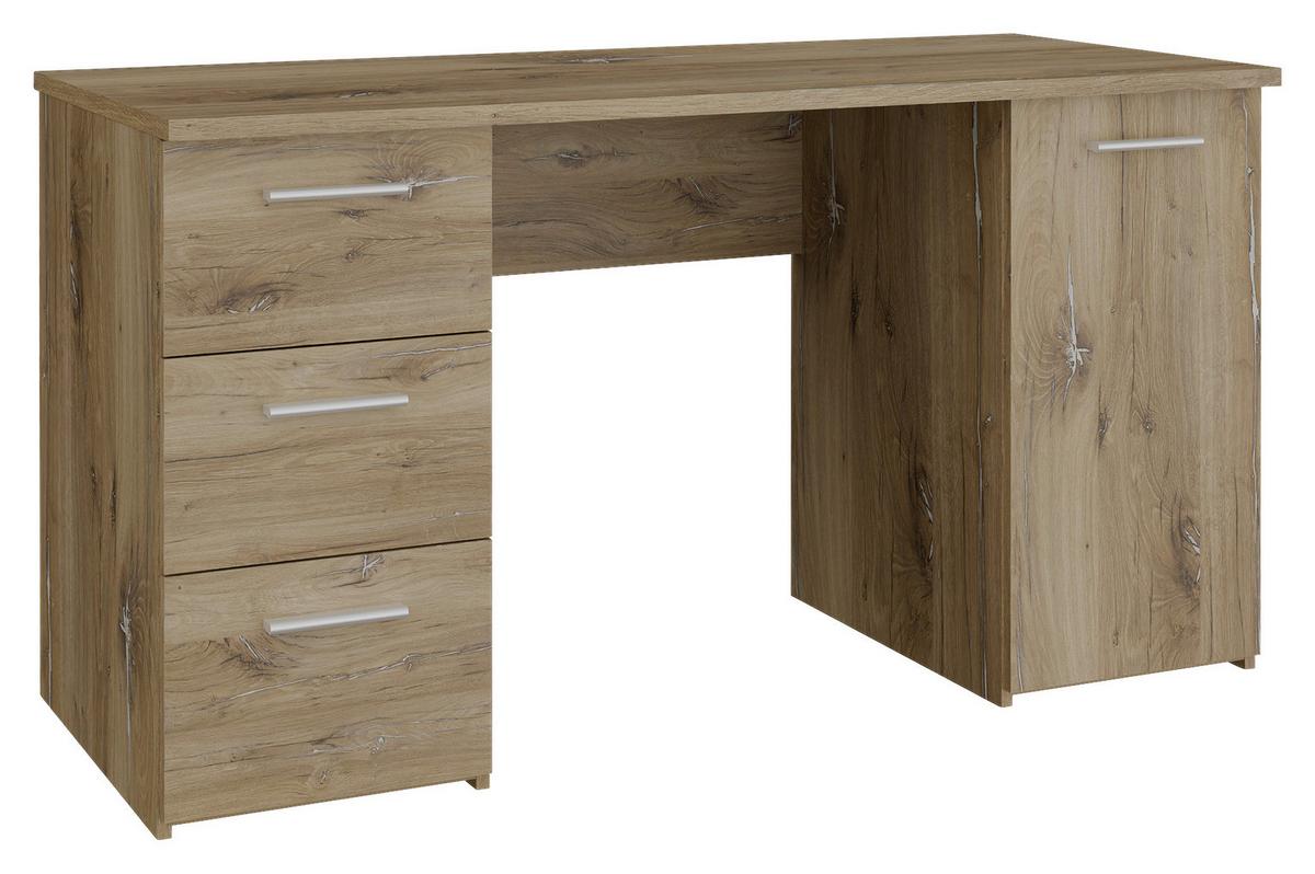 Íróasztal Net 307 - tölgyfa színű, Modern, faalapú anyag (138,2/75,3/60cm)