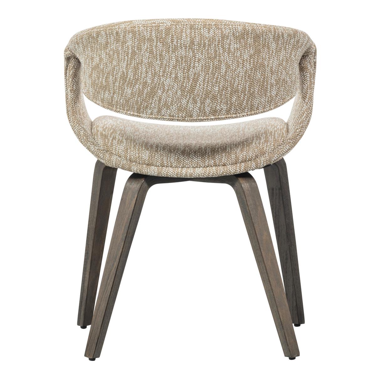 Armlehnstuhl-Set Yossi Sand/Dunkelbraun B: 57cm - Sandfarben/Dunkelbraun, MODERN, Holzwerkstoff/Textil (57/78/57cm) - Livetastic