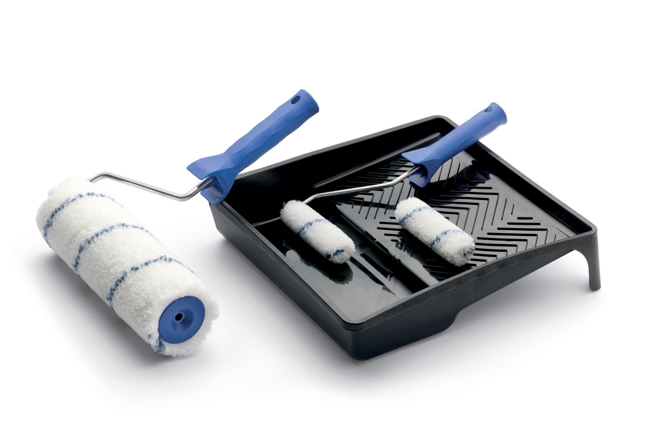 Farbrollerset S20230 Farbwanne, Walze, Bügel - Blau, Basics, Kunststoff (25cm) - SCHULLER Eh klar