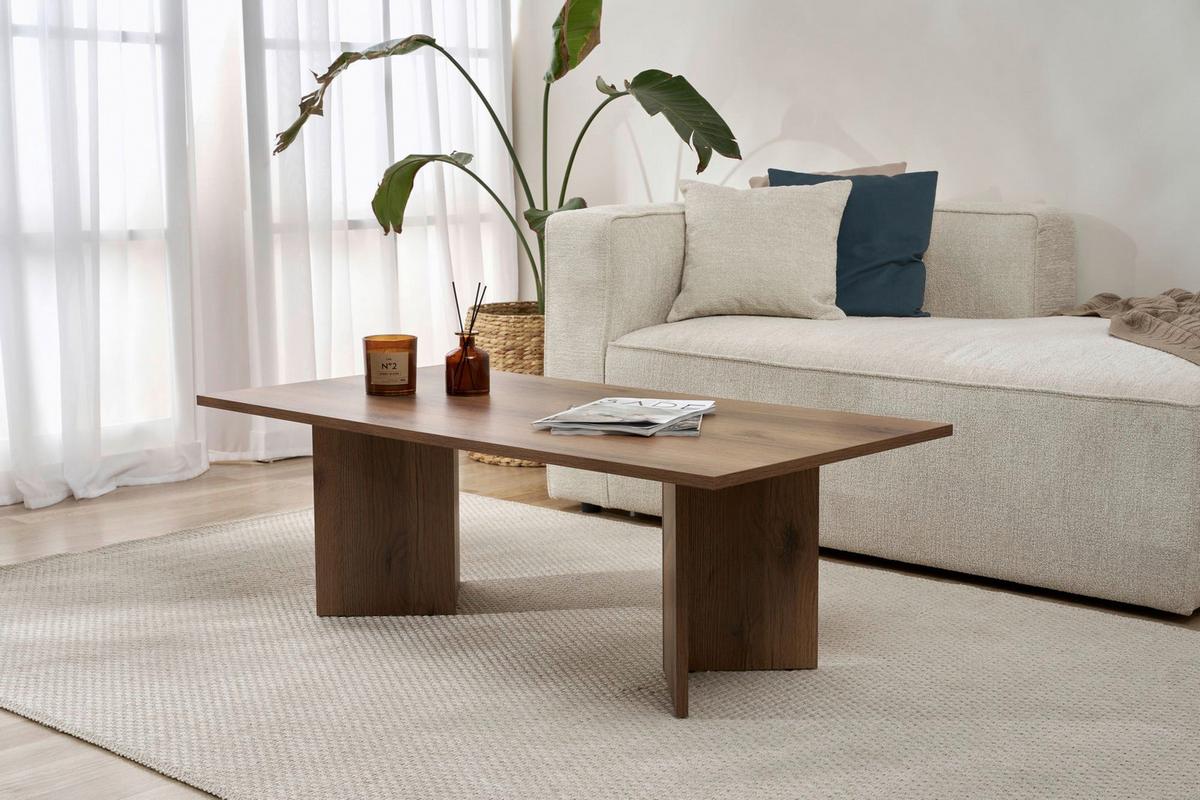 Couchtisch Sabin Walnussfarben B: 119cm - Walnussfarben, Design, Holzwerkstoff (119/40/60cm) - MID.YOU