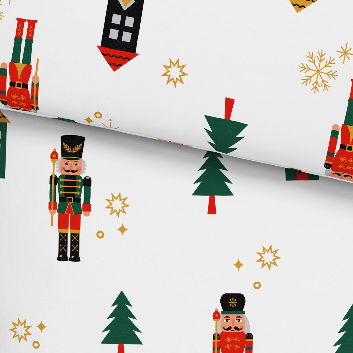 POSTEĽNÁ BIELIZEŇ NUSSKNACKER - biela/červená, textil (140/200cm) - Mömax