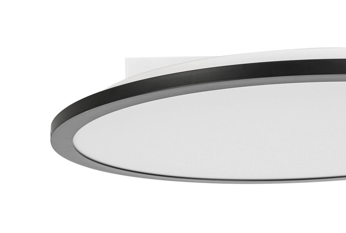 Led Mennyezeti Lámpa Sansa - fekete/fehér, Modern, műanyag/fém (45/6,7cm) - Luca Bessoni
