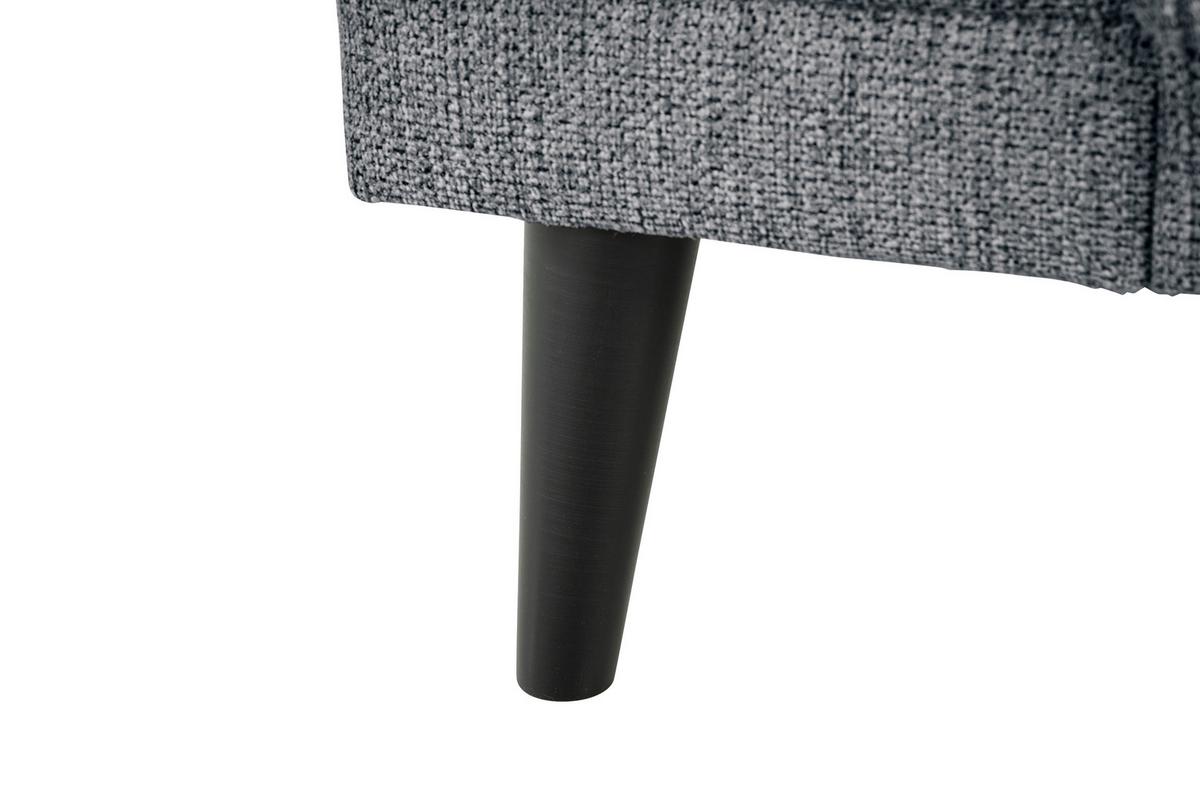 3-Sitzer-Sofa Oslo Grau B: 218 cm - Schwarz/Grau, Design, Textil (218/77/93cm) - MID.YOU