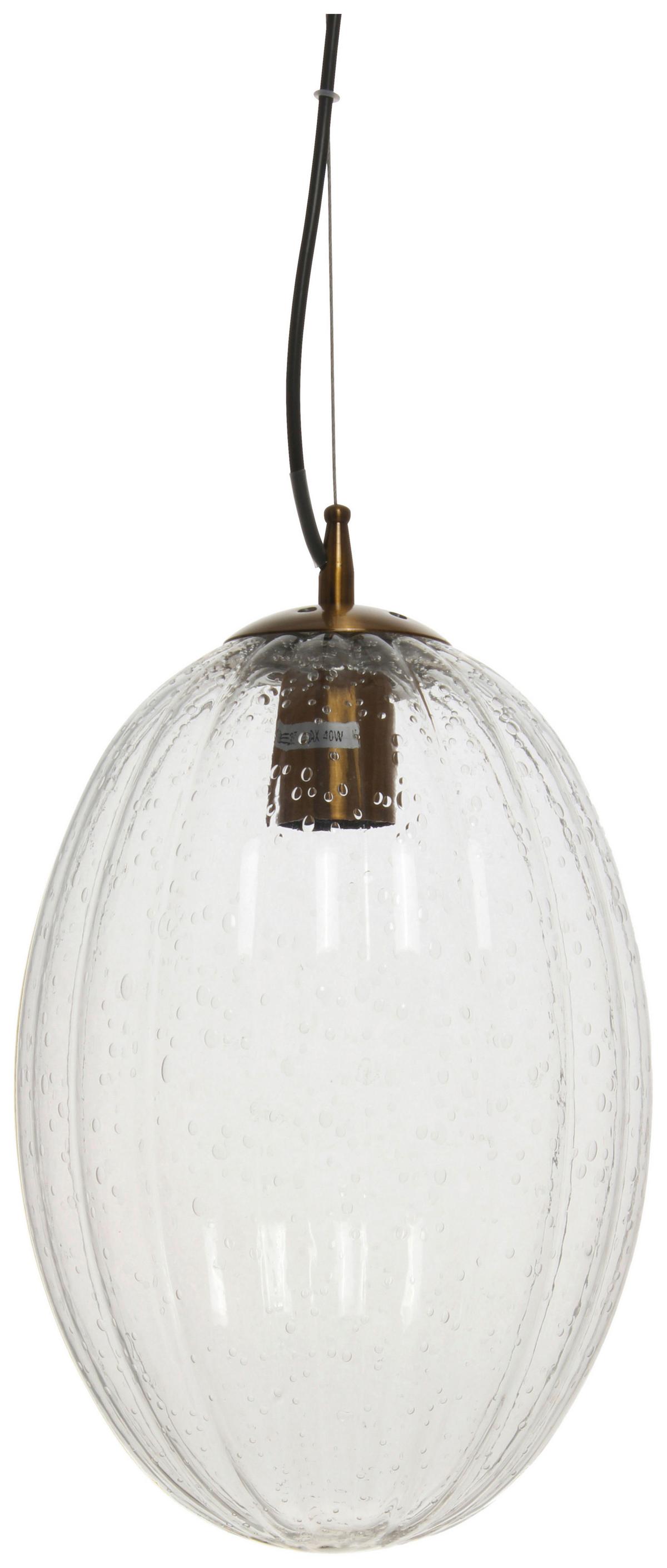 Hängeleuchte Virgina 125 Klar B: 23 Cm - Klar, Basics, Glas/Metall (23/23/36cm) - Kayoom