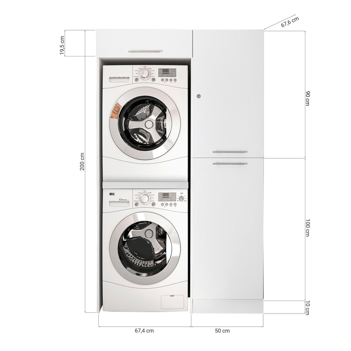 Hauswirtschaftsraum Clara - Weiß, KONVENTIONELL, Holzwerkstoff (117/200/67,6cm) - Respekta