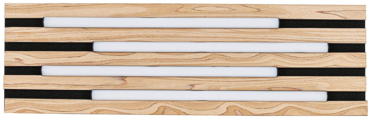 Led-deckenleuchte Paleo - Eichefarben/Schwarz, MODERN, Holzwerkstoff/Kunststoff (62/18,5/7,5cm) - Luca Bessoni