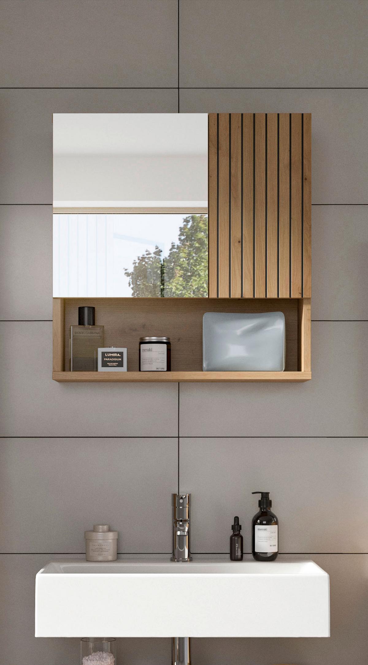 Spiegelschrank Mone Eiche Artisan B: 60cm - Eiche Artisan, Basics, Holzwerkstoff (60/55/17cm) - MID.YOU
