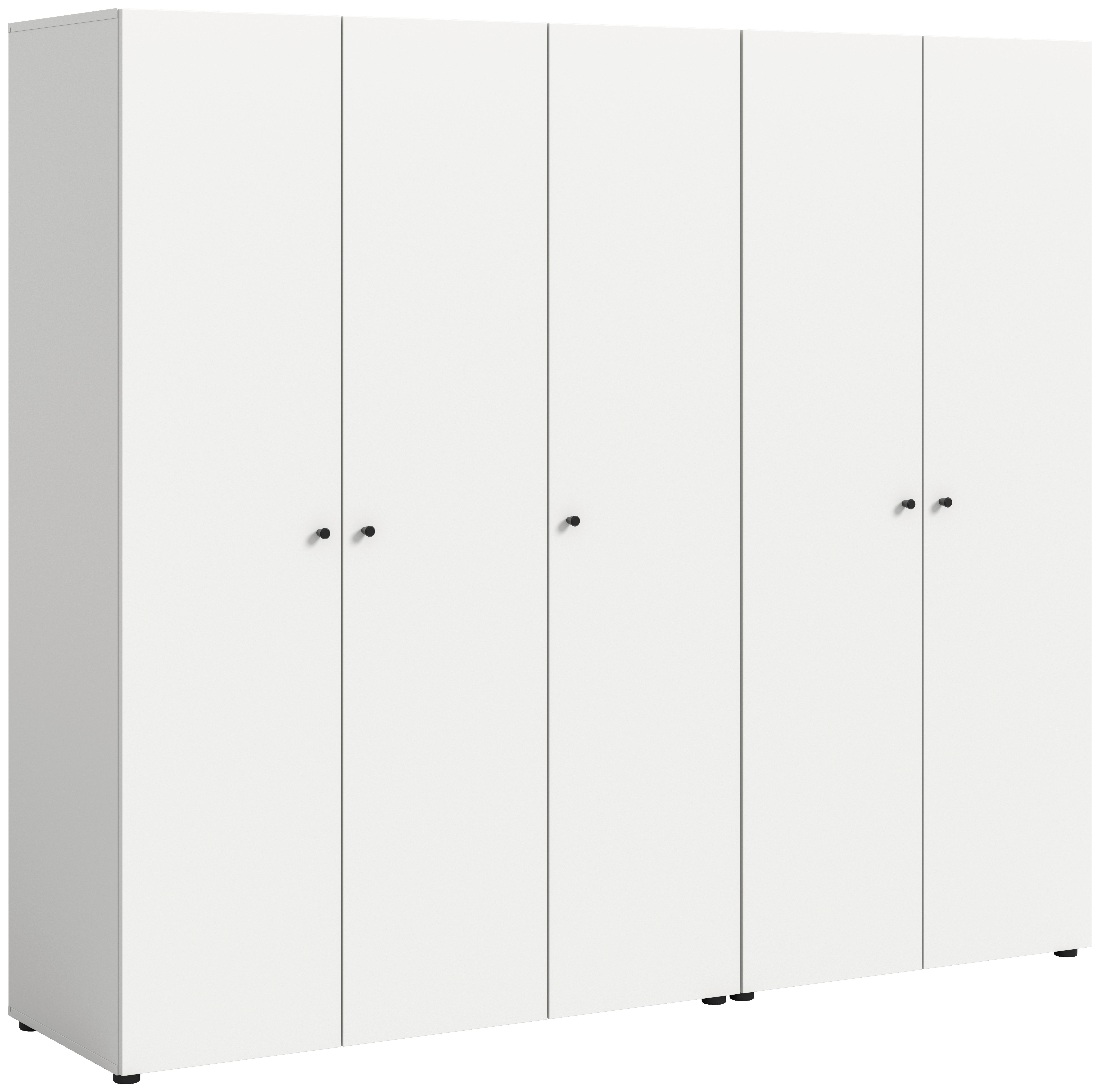 Drehtürenschrank Darwin, Weiß B: 200 Cm - Weiß, MODERN, Holzwerkstoff (200/176/51cm) - MID.YOU