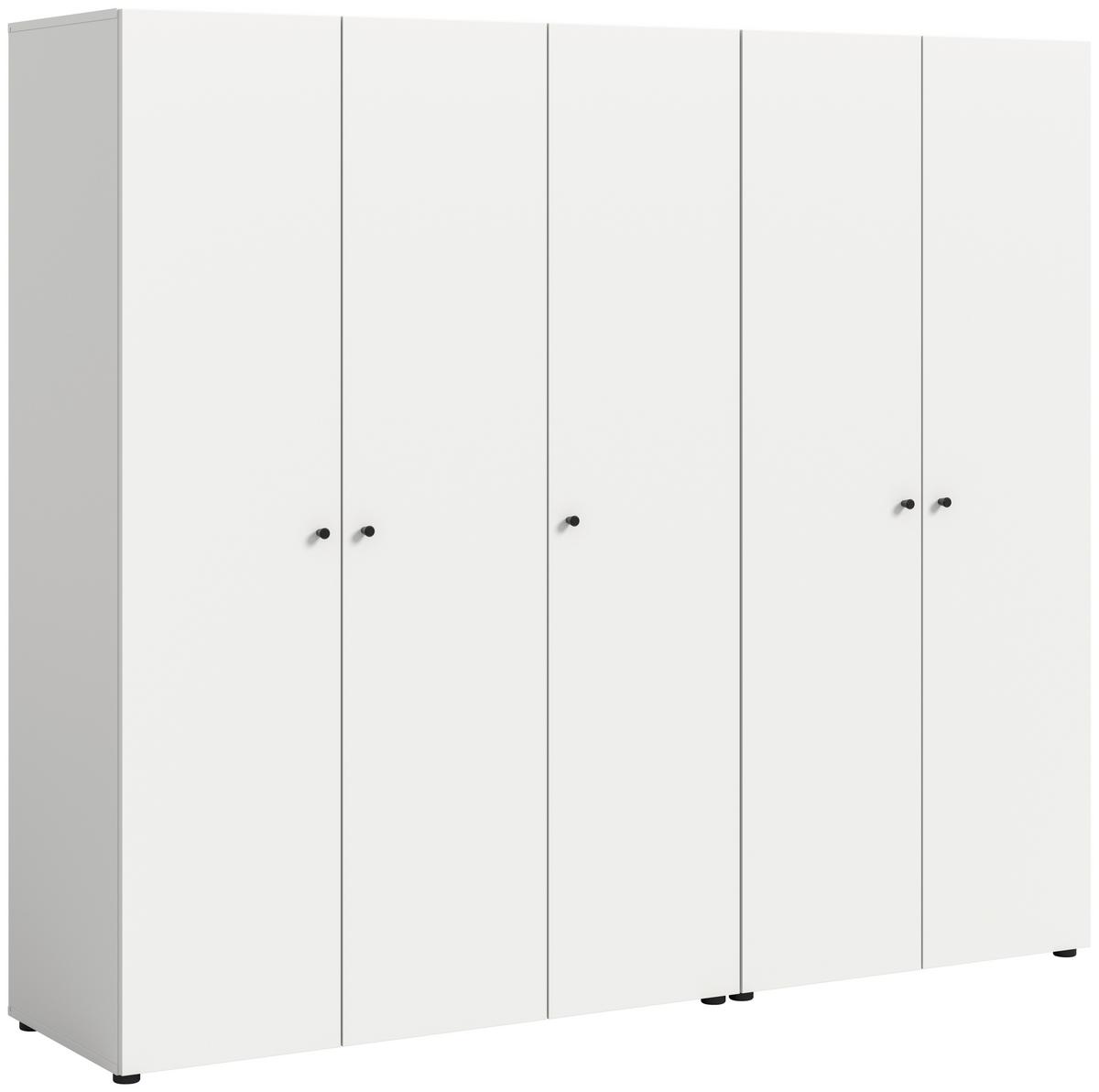 Drehtürenschrank Darwin, Weiß B: 200 Cm - Weiß, MODERN, Holzwerkstoff (200/176/51cm) - MID.YOU
