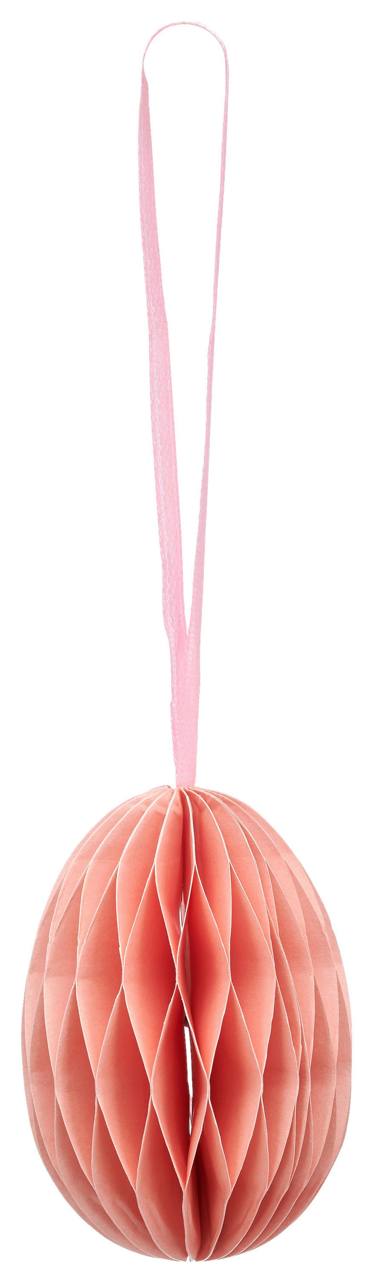 Závěsná dekorace 4 ks - starorůžová/pastelově zelená, Konvenční, papír (5/7/5cm) - Mömax