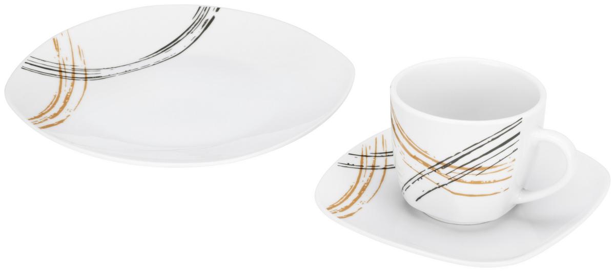Kaffeeservice Pria - Schwarz/Braun, Basics, Keramik - Luca Bessoni