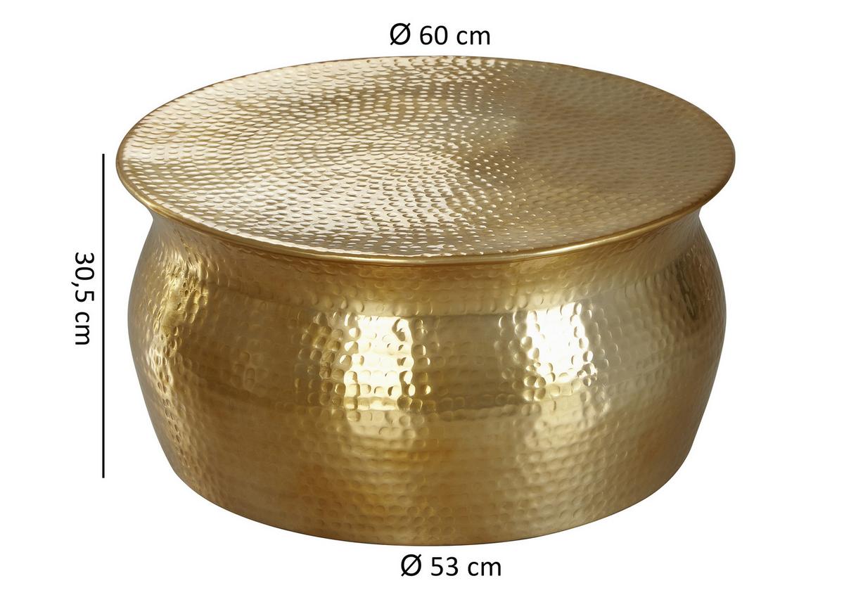 Konferenční stolek KARAM zlatý - barvy zlata, Lifestyle, kov (60/60/30,5cm) - MID.YOU
