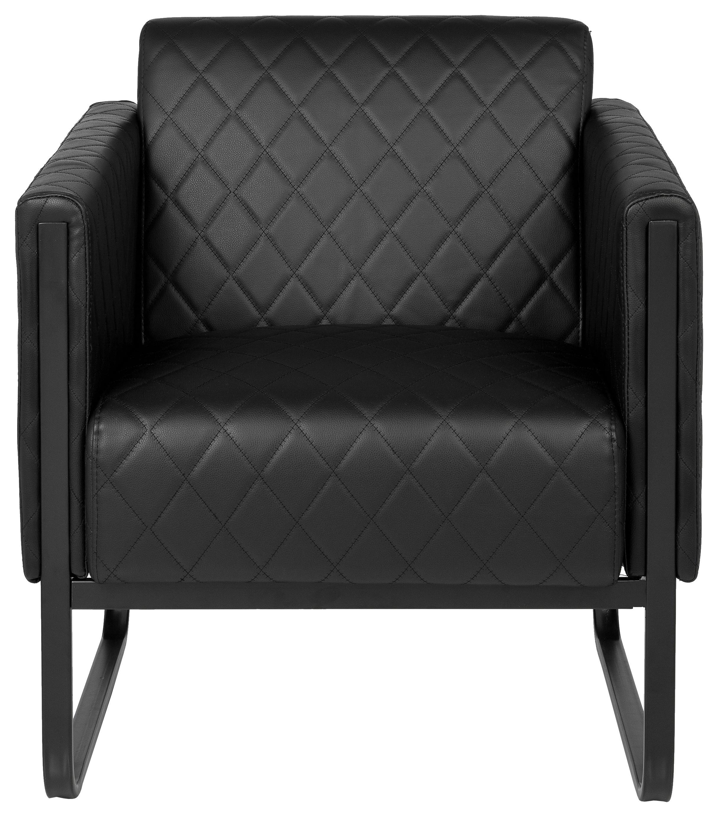 Sessel Aruba Black Schwarz - Schwarz, MODERN, Textil (67/78/71cm) - MID.YOU