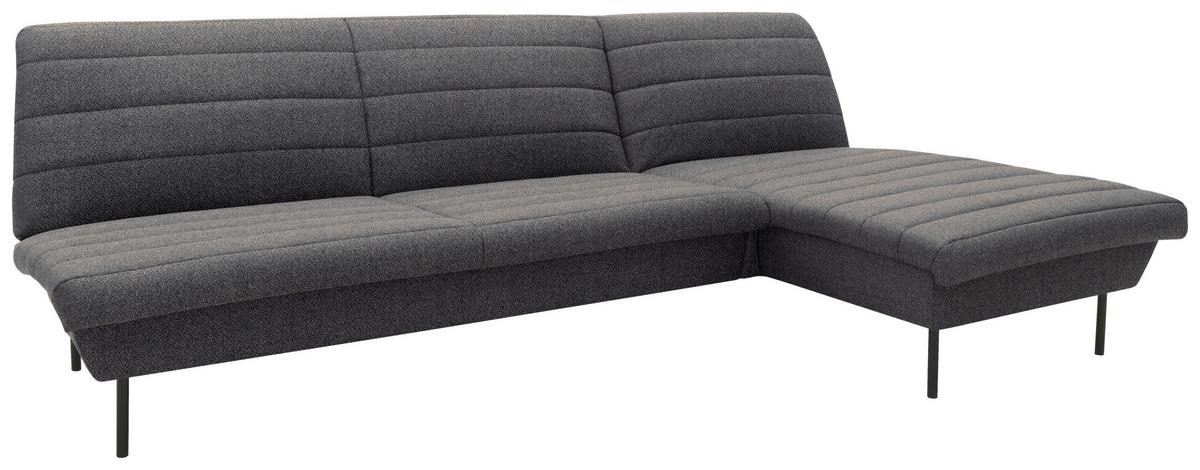 Ecksofa Looks Ix Anthrazit Webstoff - Blaugrau/Schwarz, Design, Textil (274/168cm) - LOOKS by W.Joop